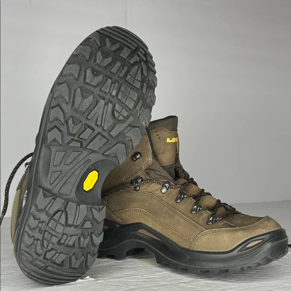 Lowa Brown and Yellow Hiking Boots